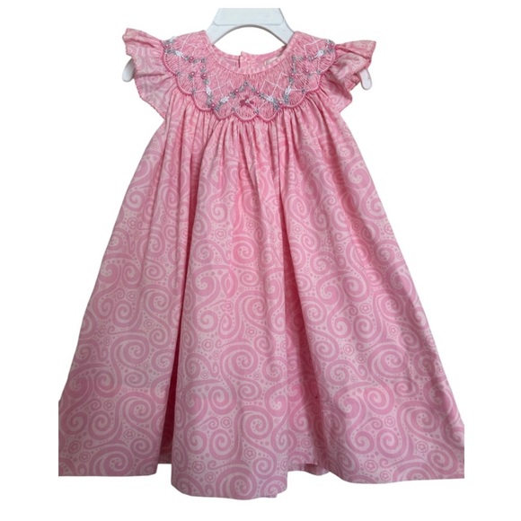 Petit Ami Pink Smocked Ruffled Sundress - Picture 1 of 11
